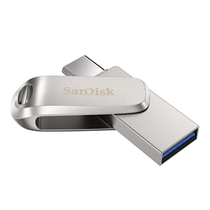 SanDisk - USB-C 3.2 Gen 1 Sølv - 1 TB, set foldet ud fra pven